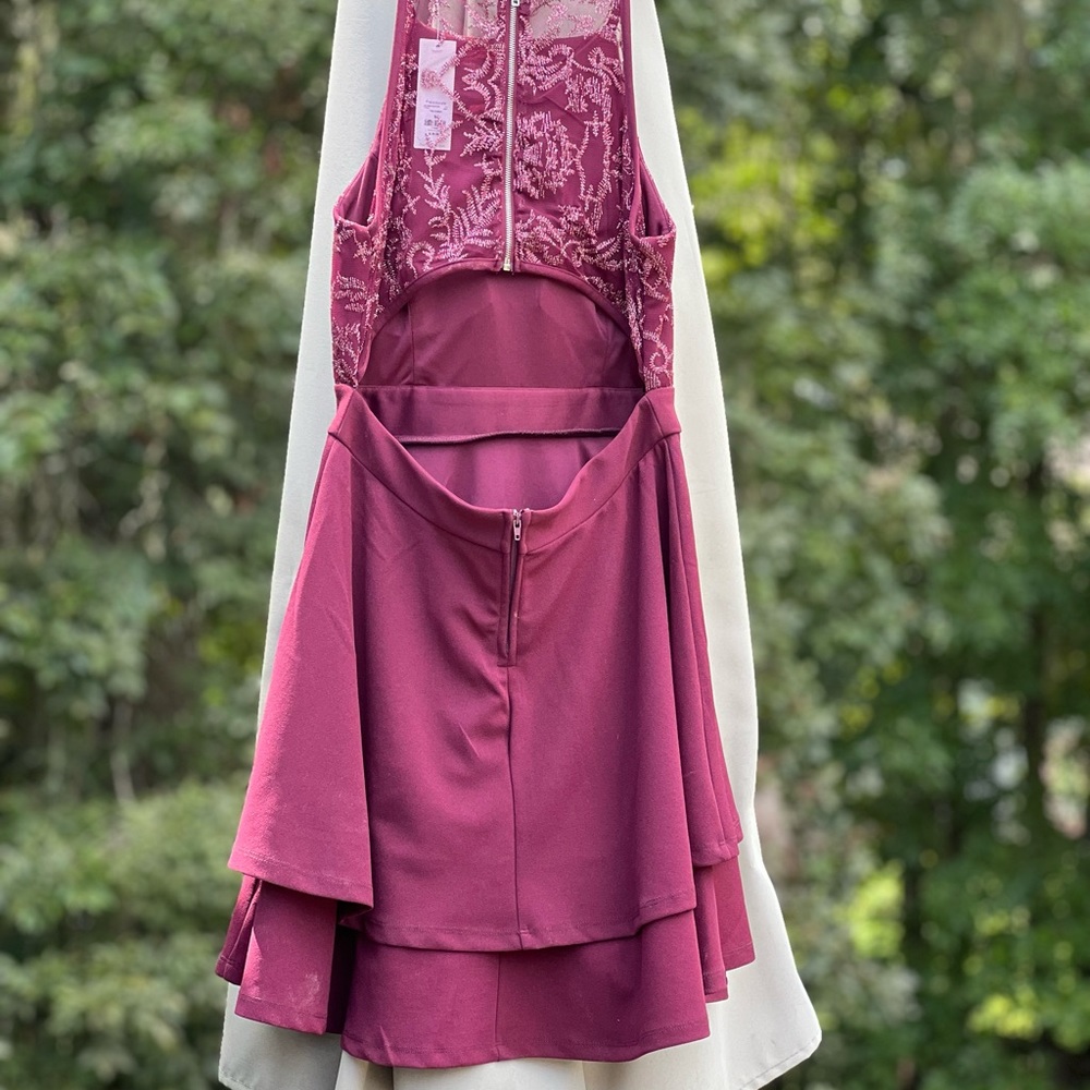NWT!  Francesca’s homecoming dance, party, cocktail dress with sheer lace back - Picture 3 of 4